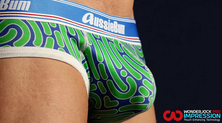 Slipy AussieBum s kapsou Wonder Jock PRO IMPRESSION Green14